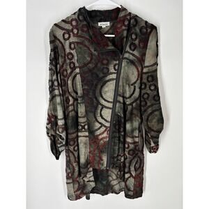 Paris‎ Hues Womens S Velvet Burnout Fairy Whimsigoth Geometric Lagenlook Tunic